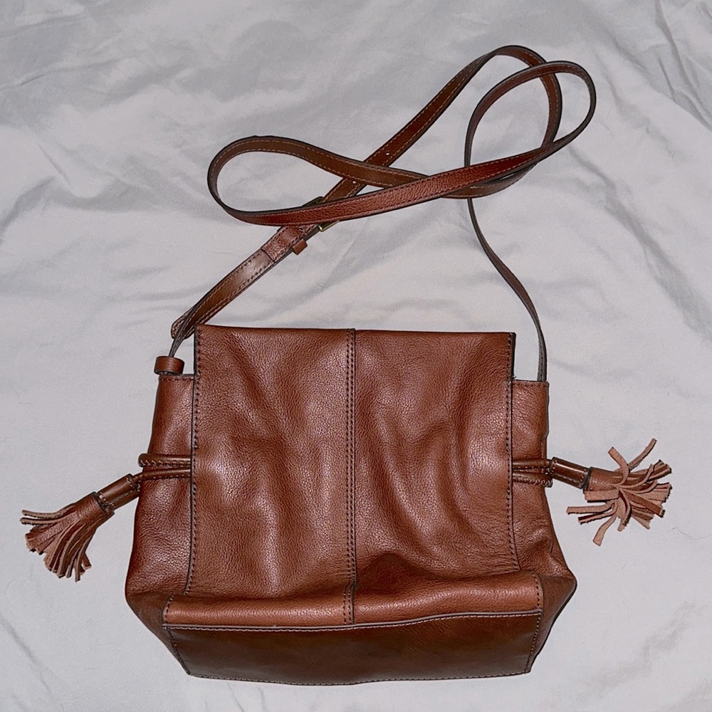 Fossil leather crossbody
